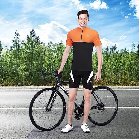 NEW Medium - Men's Short Sleeve Cycling Jersey Breathable Short Sleeve - Picture 7 of 7